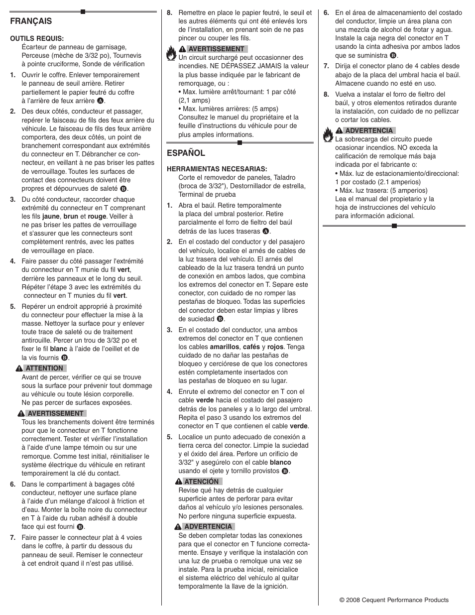 Draw-Tite 118437 T-ONE CONNECTOR User Manual | Page 2 / 2