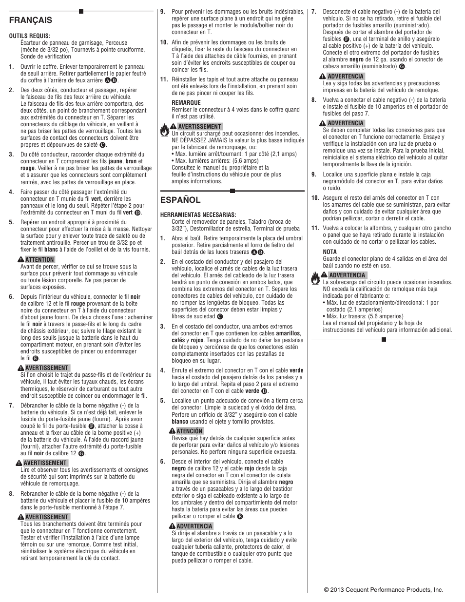 Français, Español | Draw-Tite 118596 T-ONE CONNECTOR User Manual | Page 2 / 2