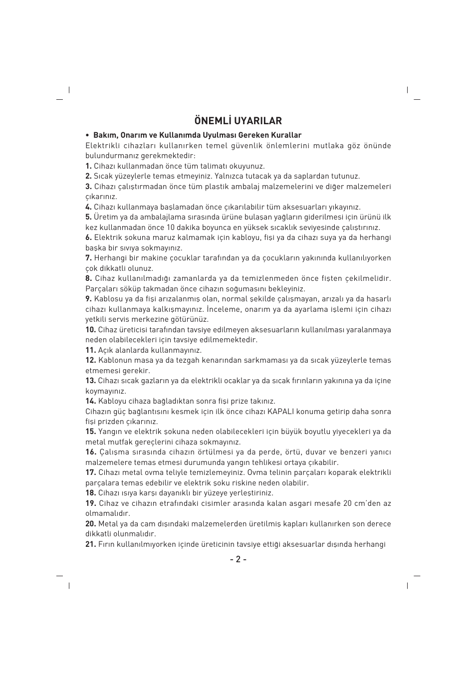 SINBO SCO 5023 User Manual | Page 3 / 60