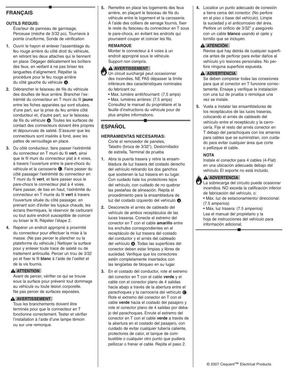 Draw-Tite 118425 T-ONE CONNECTOR User Manual | Page 2 / 2