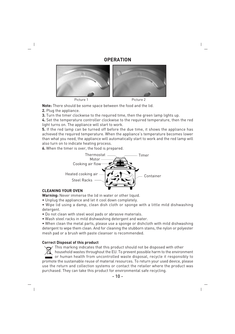 Operation | SINBO SCO 5027 User Manual | Page 11 / 48