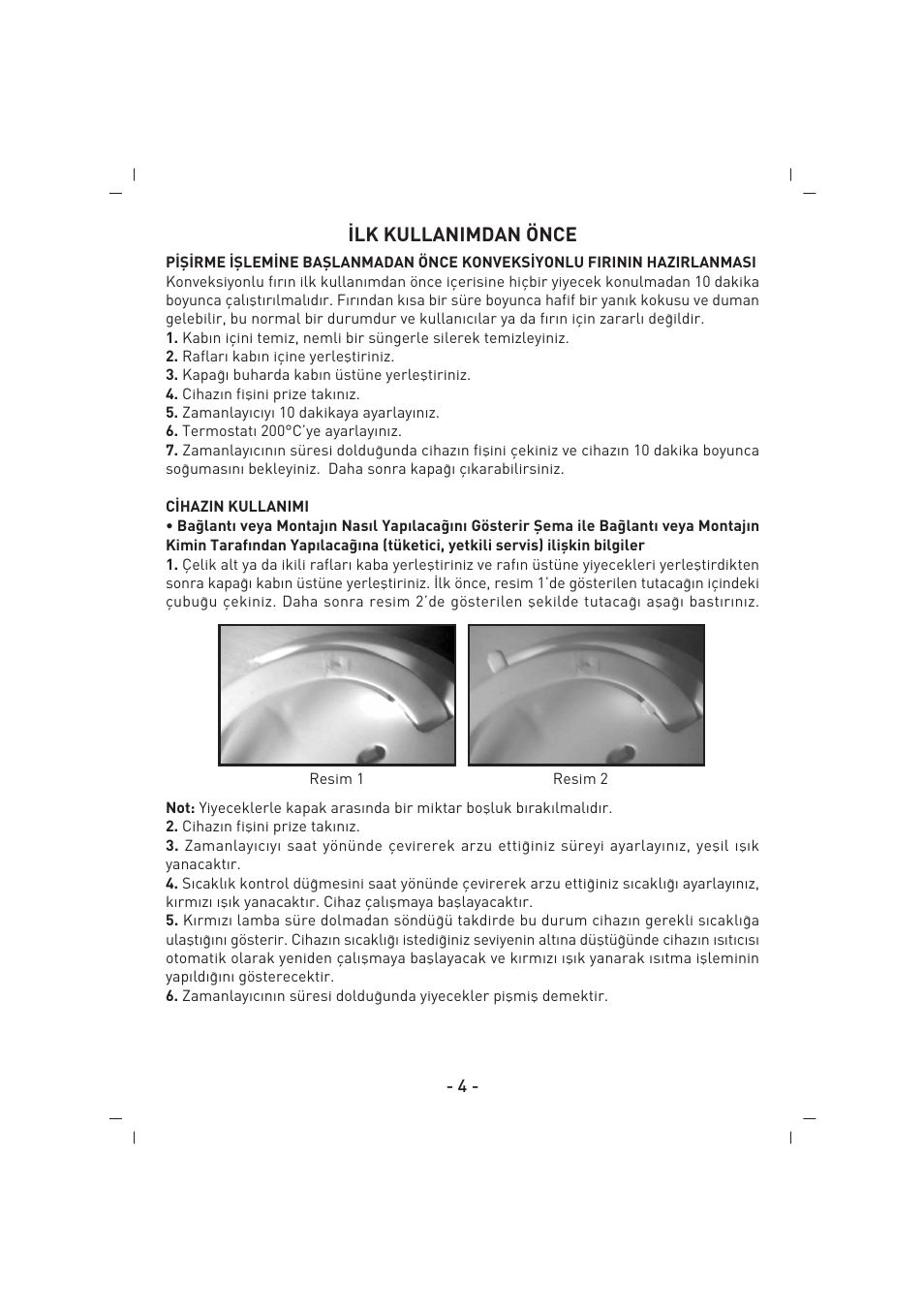 Lk kullanimdan önce | SINBO SCO 5027 User Manual | Page 5 / 48
