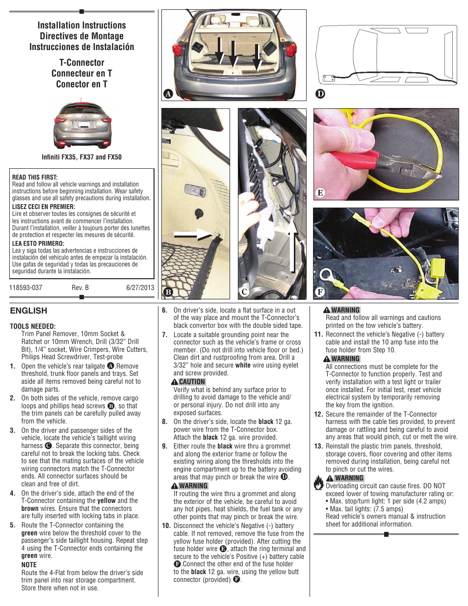 Draw-Tite 118593 T-ONE CONNECTOR User Manual | 2 pages