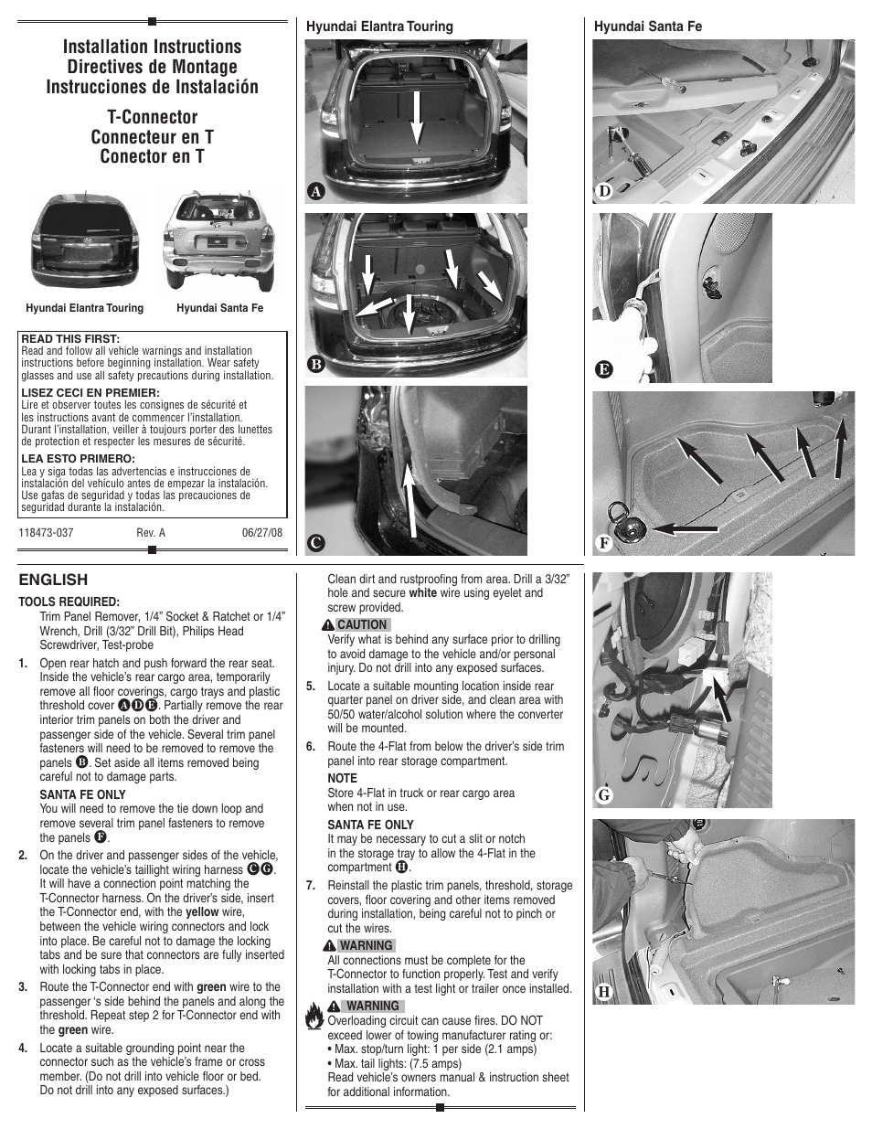 Draw-Tite 118473 T-ONE CONNECTOR User Manual | 2 pages