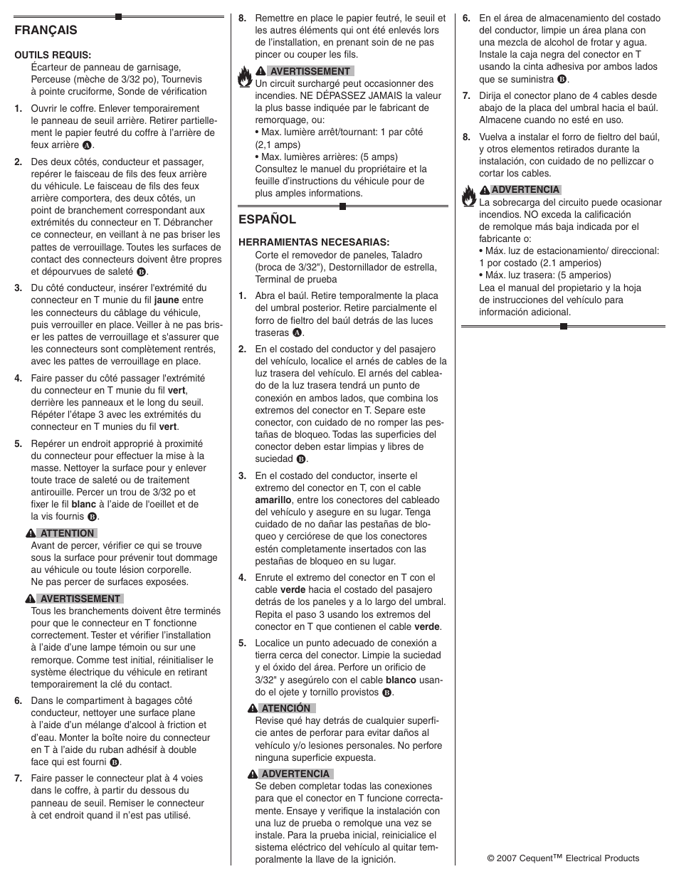 Draw-Tite 118433 T-ONE CONNECTOR User Manual | Page 2 / 2