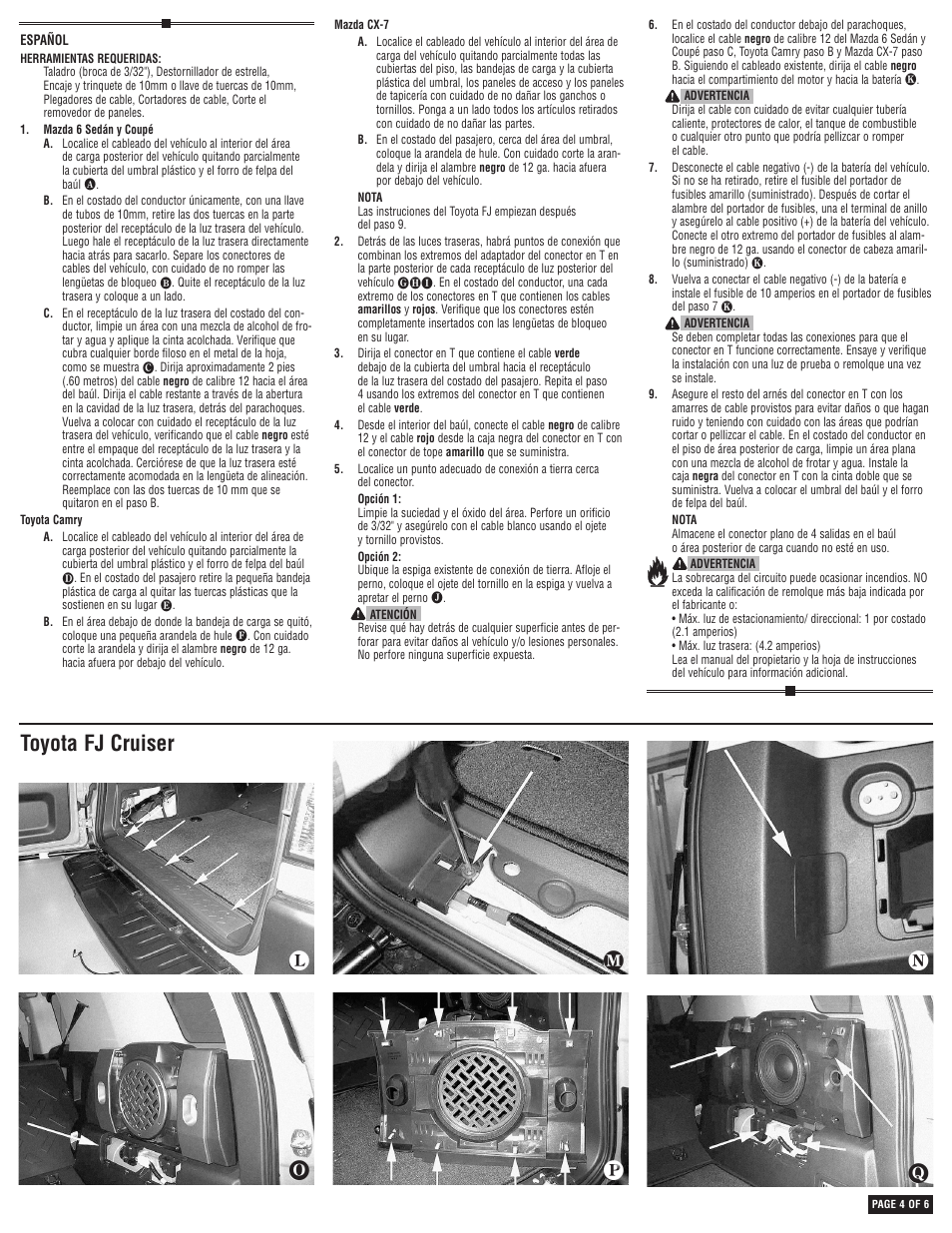 Stoyota fj cruiser | Draw-Tite 118405 T-ONE CONNECTOR User Manual | Page 4 / 6
