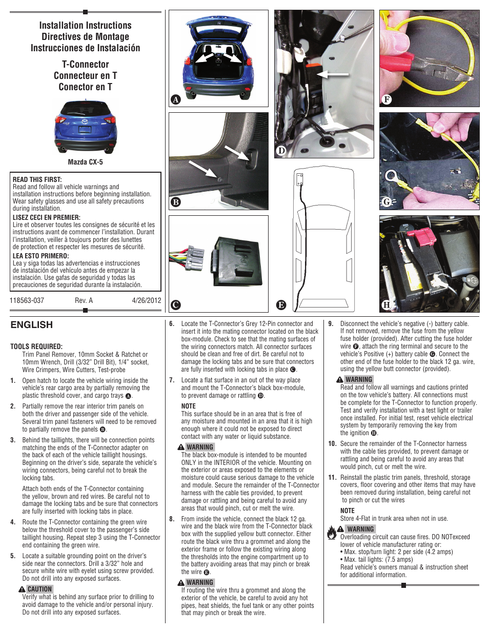 Draw-Tite 118563 T-ONE CONNECTOR User Manual | 2 pages