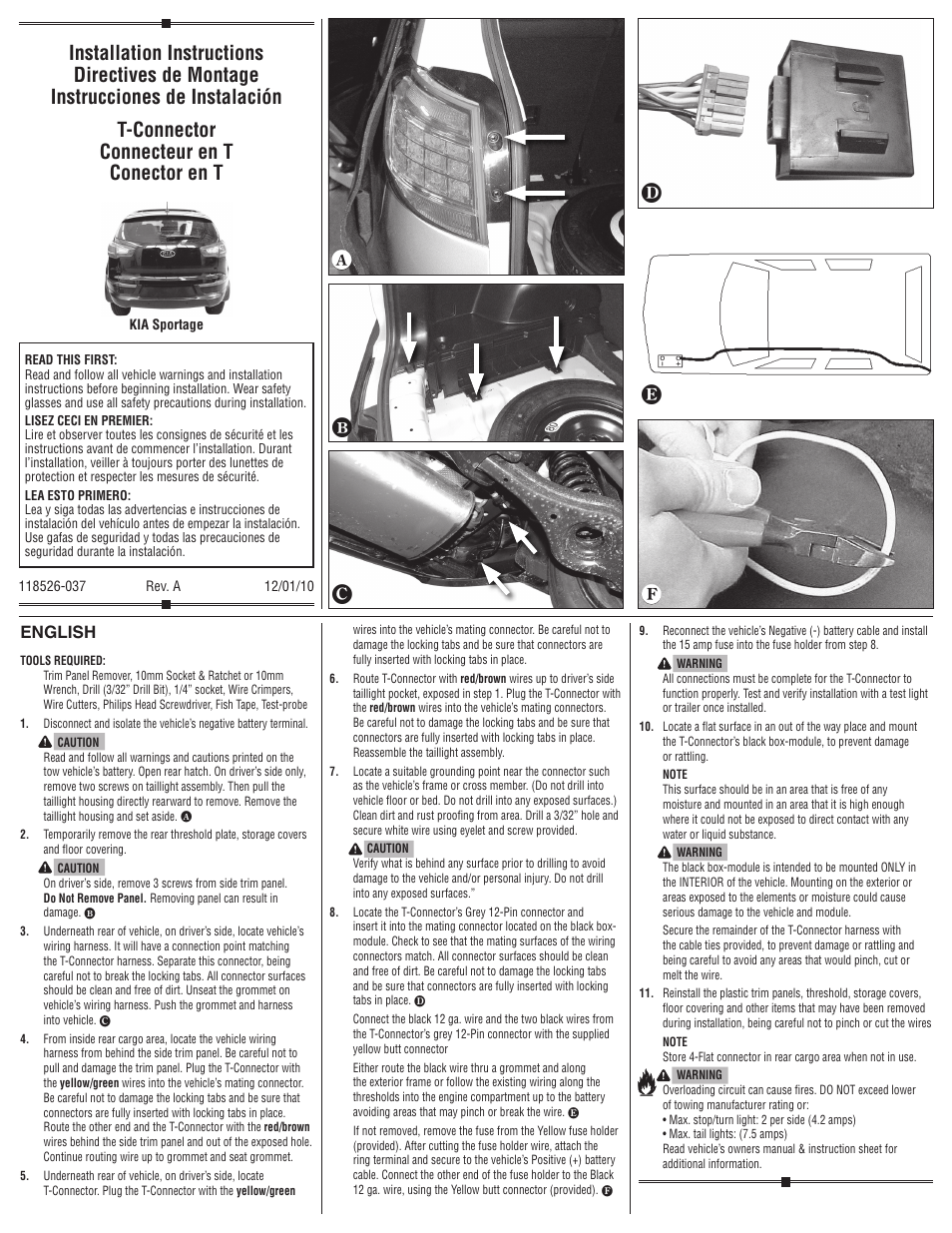 Draw-Tite 118526 T-ONE CONNECTOR User Manual | 3 pages