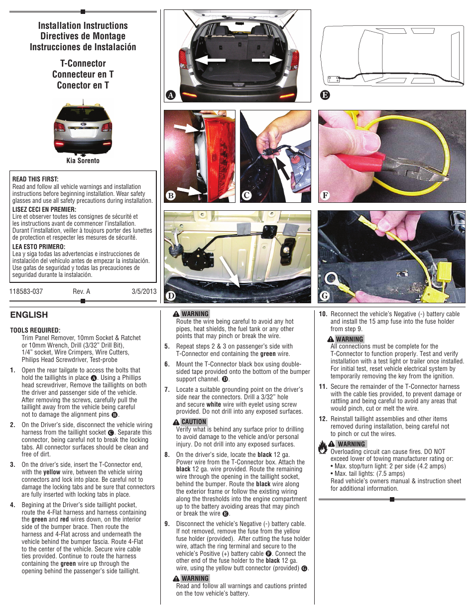 Draw-Tite 118583 T-ONE CONNECTOR User Manual | 2 pages