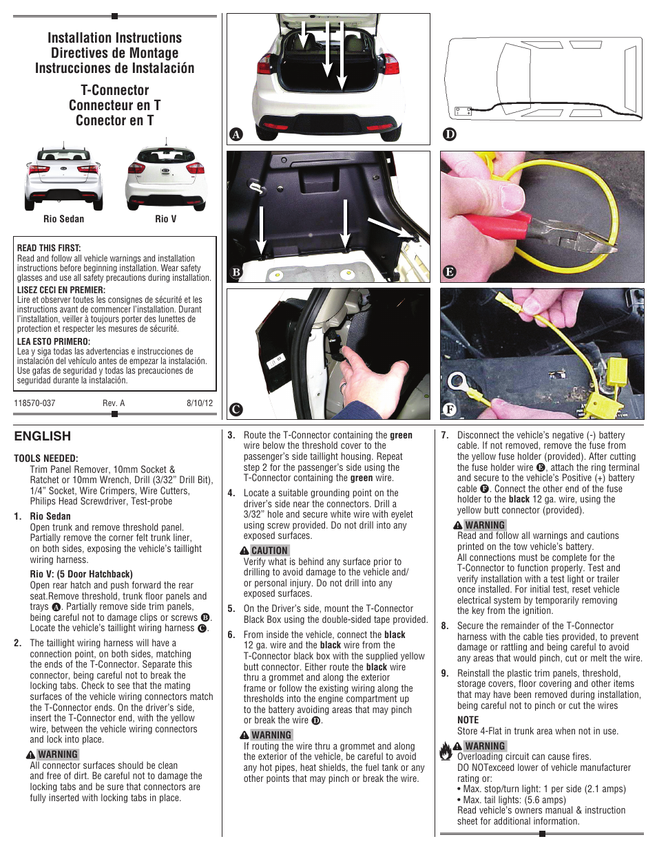 Draw-Tite 118570 T-ONE CONNECTOR User Manual | 2 pages