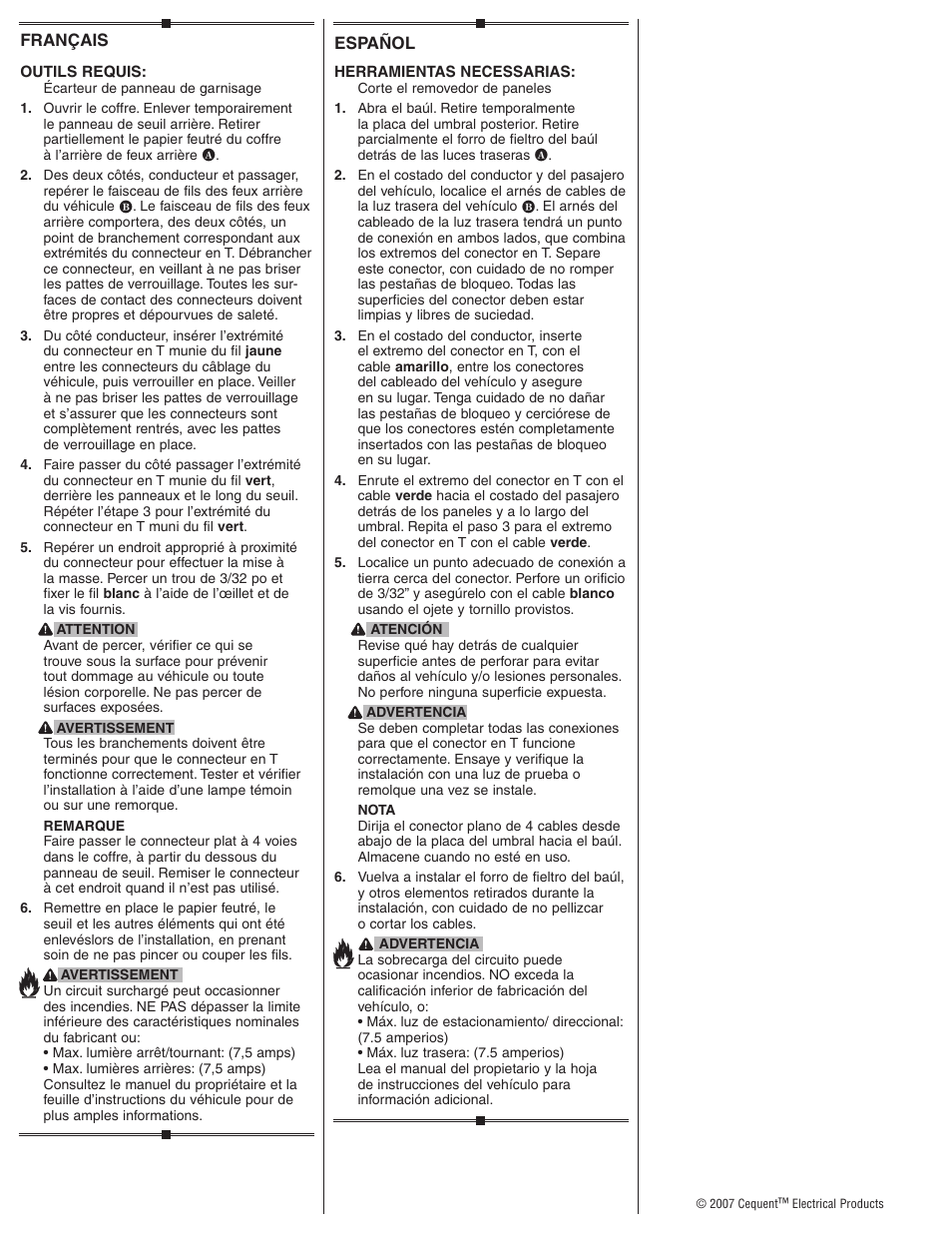 Draw-Tite 118452 T-ONE CONNECTOR User Manual | Page 2 / 2