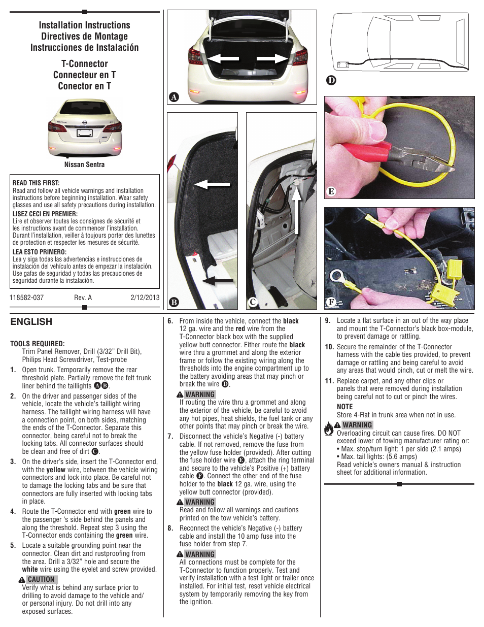 Draw-Tite 118582 T-ONE CONNECTOR User Manual | 2 pages