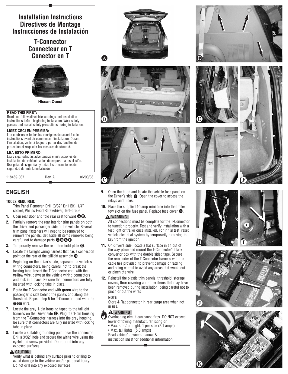 Draw-Tite 118469 T-ONE CONNECTOR User Manual | 2 pages