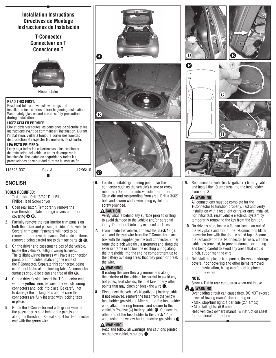 Draw-Tite 118528 T-ONE CONNECTOR User Manual | 2 pages