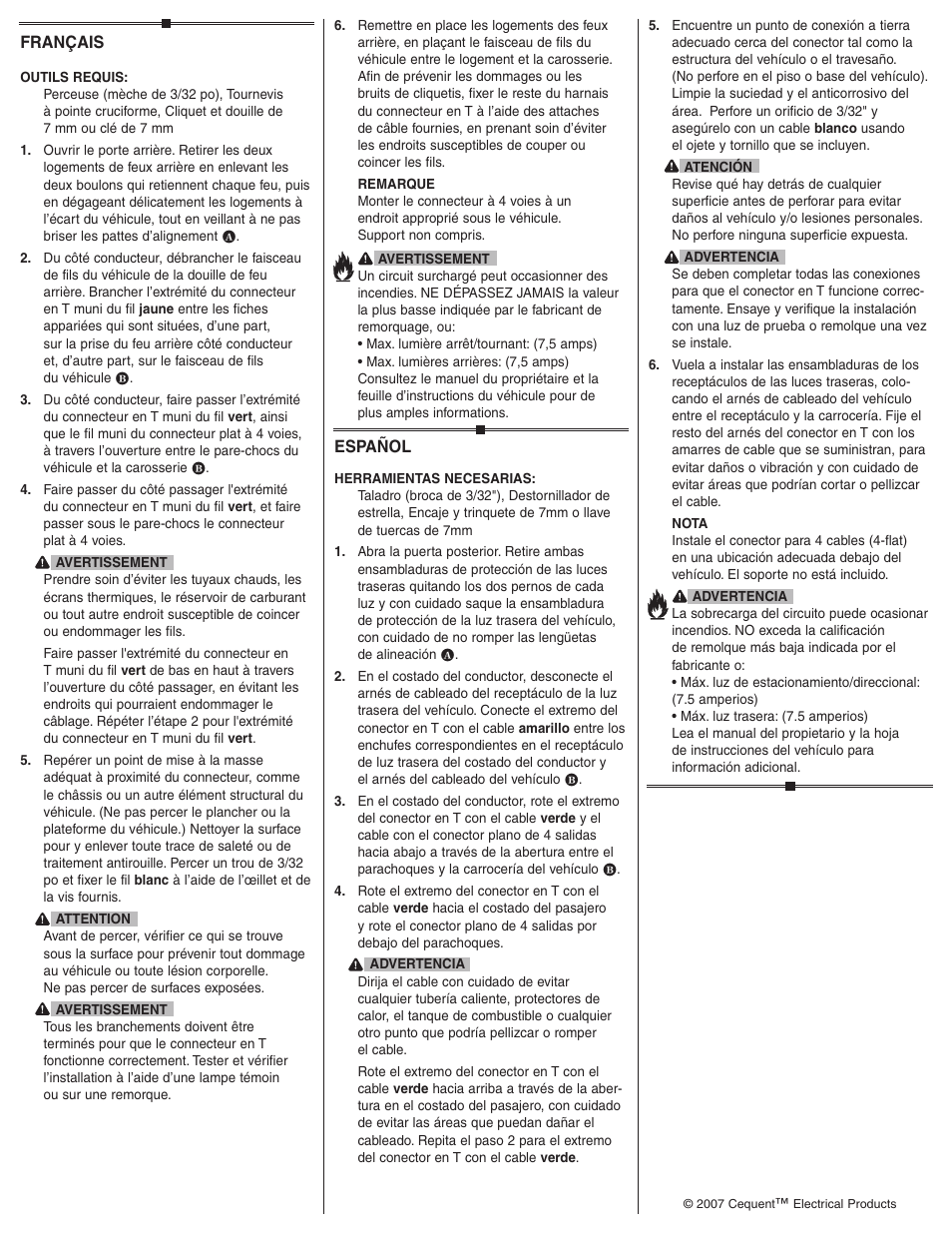 Draw-Tite 118434 T-ONE CONNECTOR User Manual | Page 2 / 2