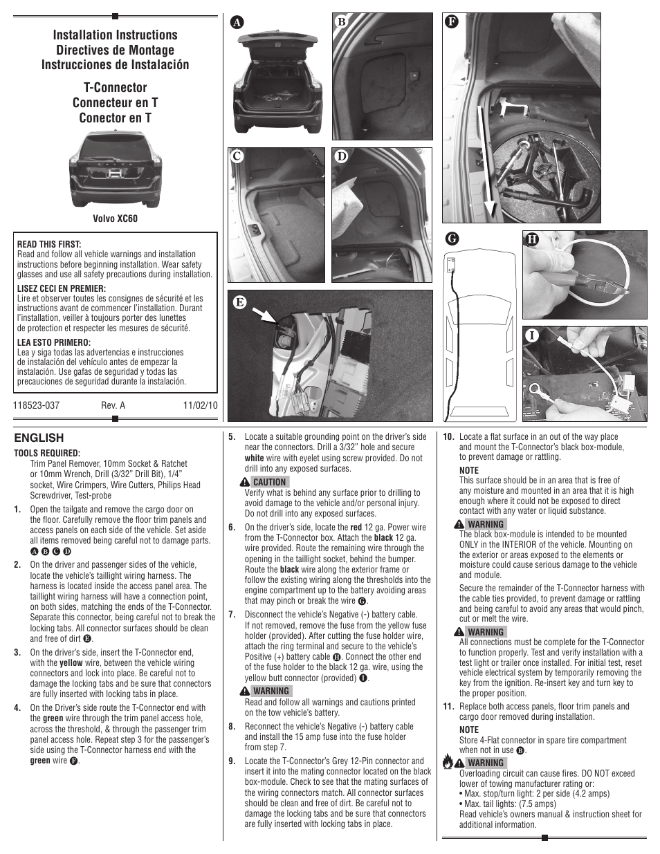 Draw-Tite 118523 T-ONE CONNECTOR User Manual | 2 pages