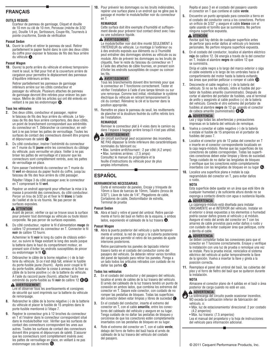 Français, Español | Draw-Tite 118530 T-ONE CONNECTOR User Manual | Page 2 / 2