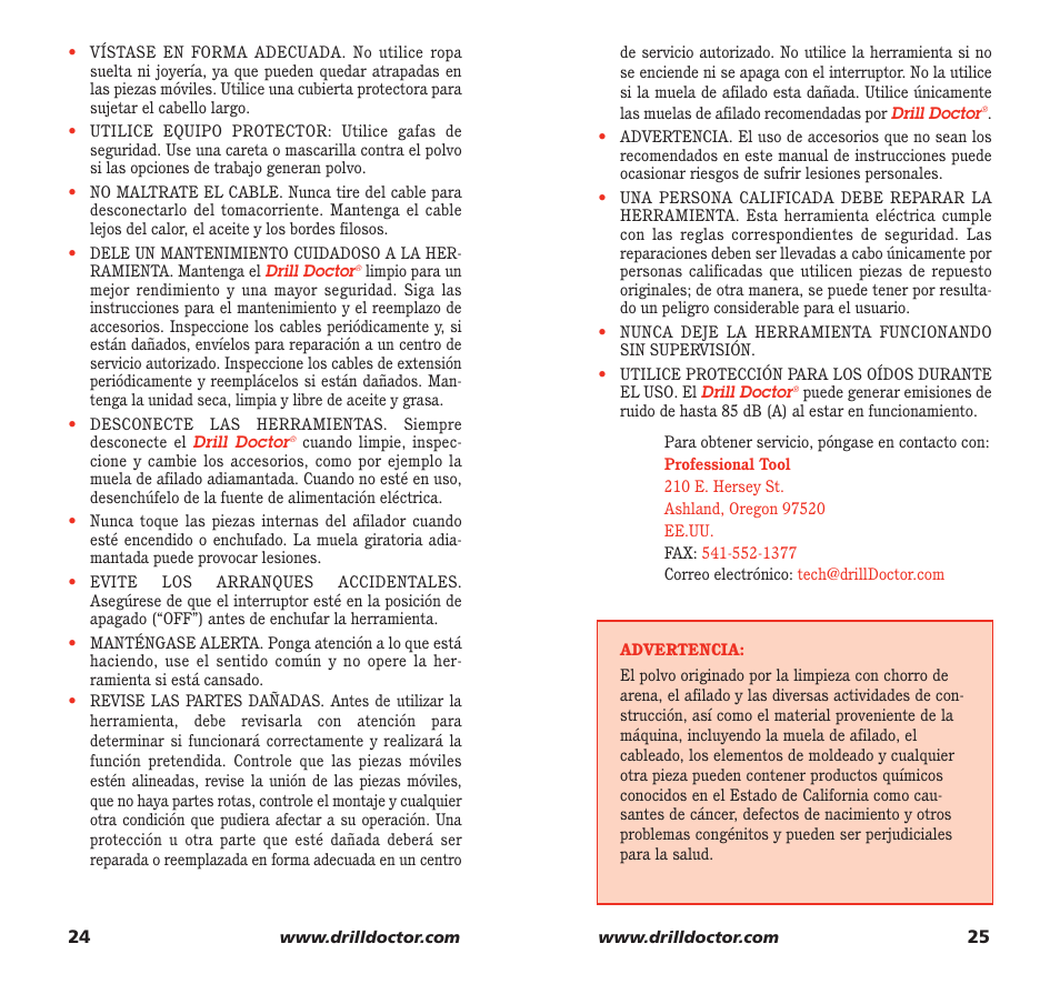 Drill Doctor 350X User Manual | Page 14 / 35