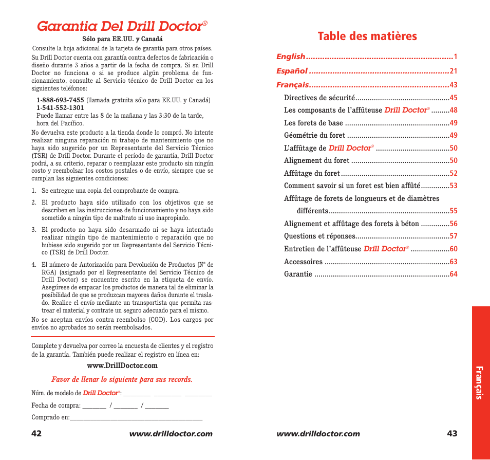 Drill Doctor 350X User Manual | Page 23 / 35