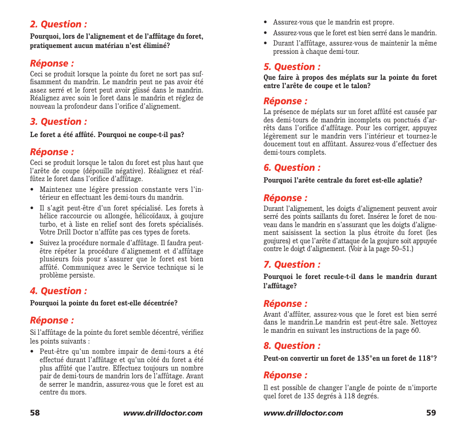 Drill Doctor 350X User Manual | Page 31 / 35
