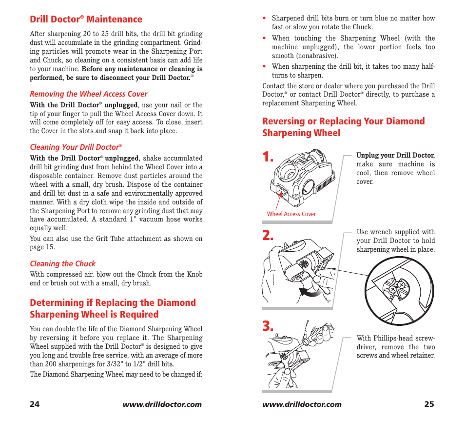Drill doctor, Maintenance | Drill Doctor XP User Manual | Page 14 / 48