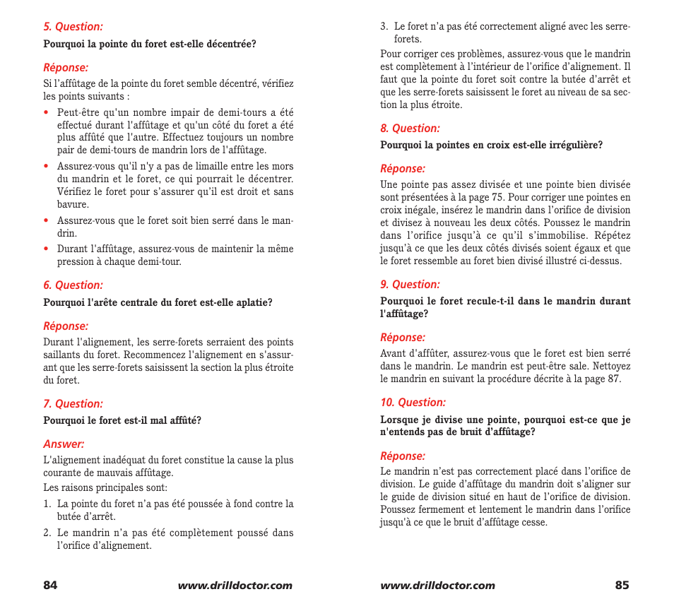 Drill Doctor XP User Manual | Page 44 / 48