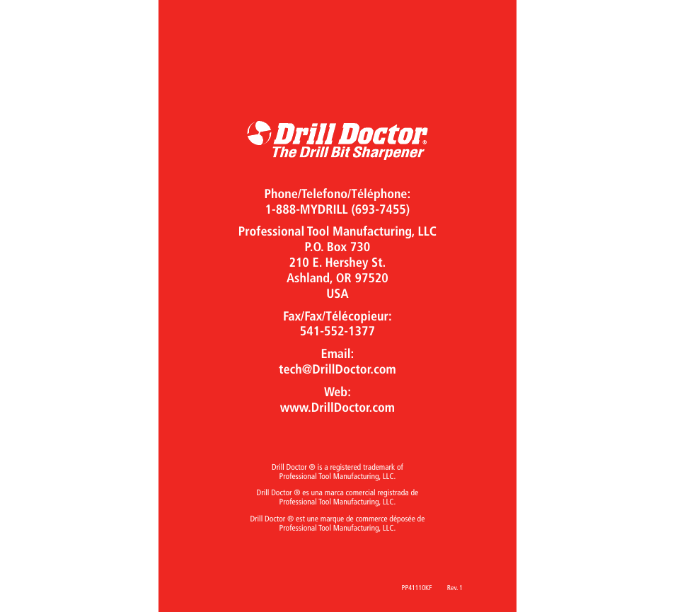 Drill Doctor XP User Manual | Page 48 / 48