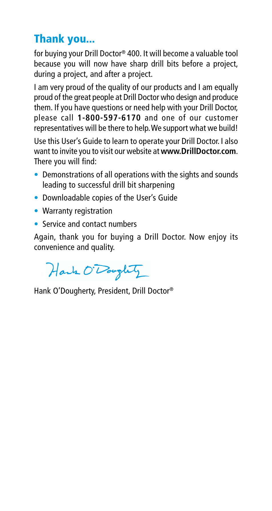 Drill Doctor 400 User Manual | Page 2 / 25