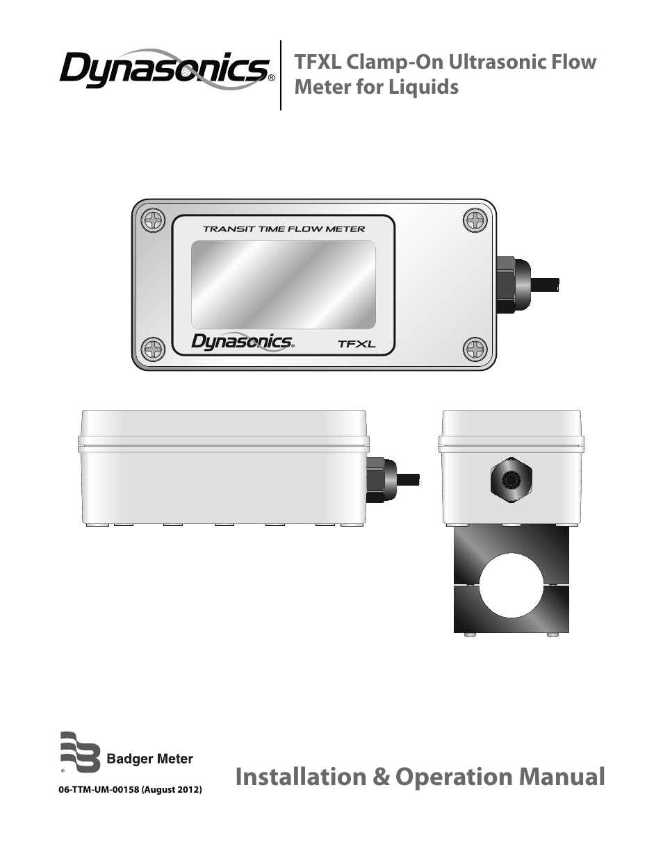 Dynasonics TFXL Clamp-On Ultrasonic Flow User Manual | 44 pages