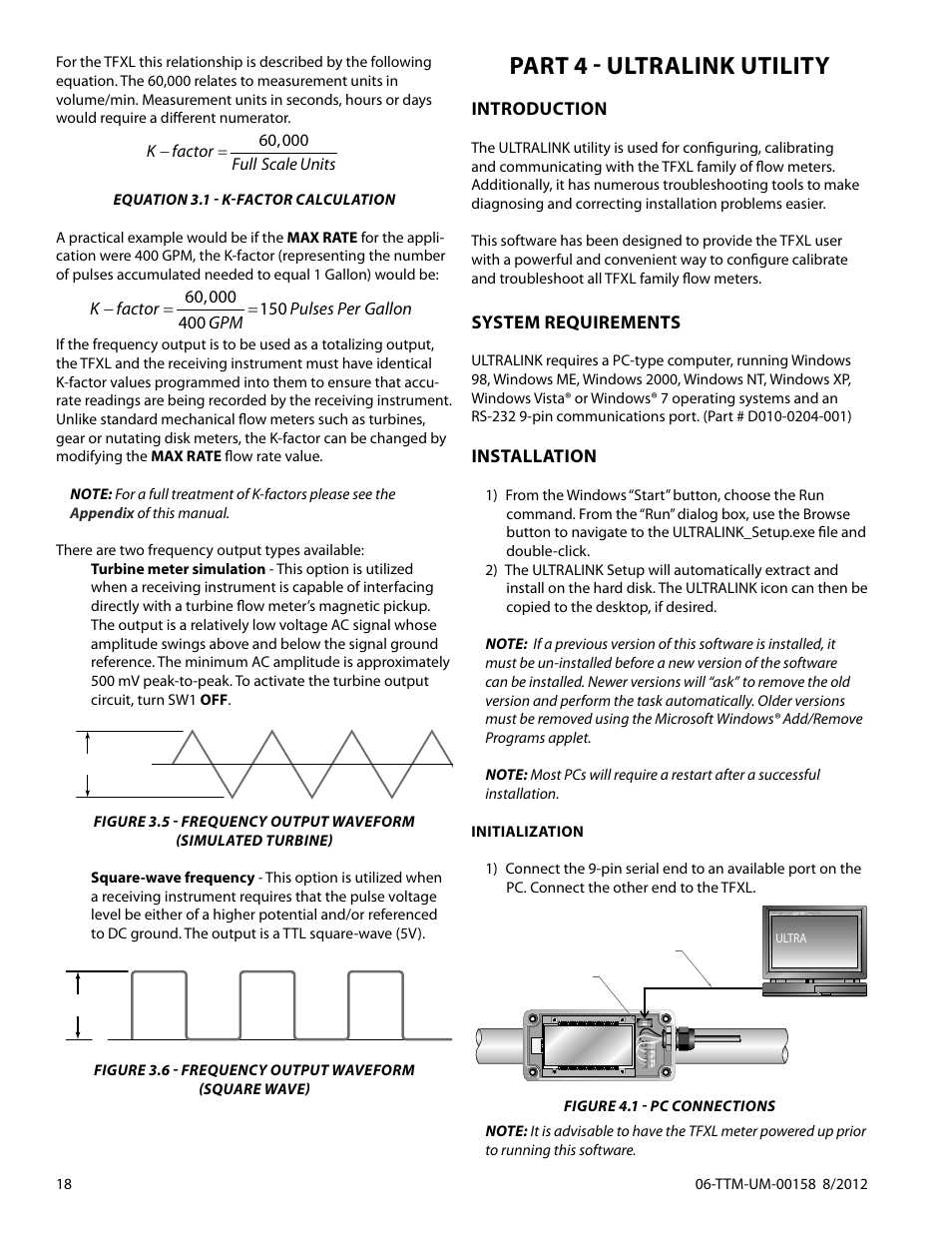 Part 4 - ultralink utility, Introduction, System requirements | Installation | Dynasonics TFXL Clamp-On Ultrasonic Flow User Manual | Page 18 / 44
