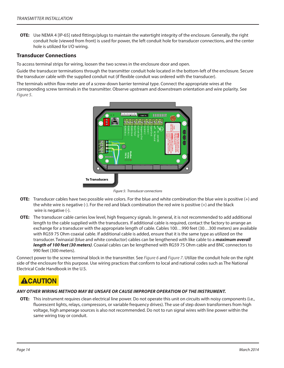 Transducer connections, Rc u s, Pr oduct ser vice | Dynasonics TFX Ultra Transit Time Flow Meters User Manual | Page 14 / 108
