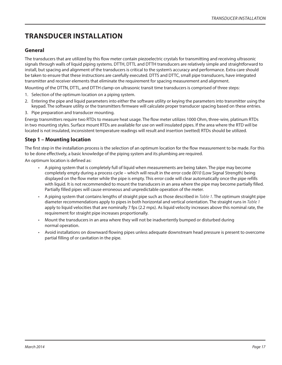 Transducer installation | Dynasonics TFX Ultra Transit Time Flow Meters User Manual | Page 17 / 108