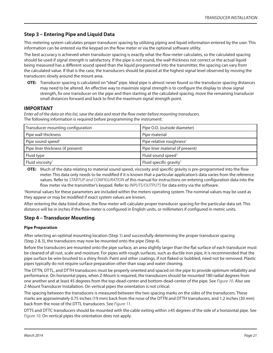 Dynasonics TFX Ultra Transit Time Flow Meters User Manual | Page 21 / 108
