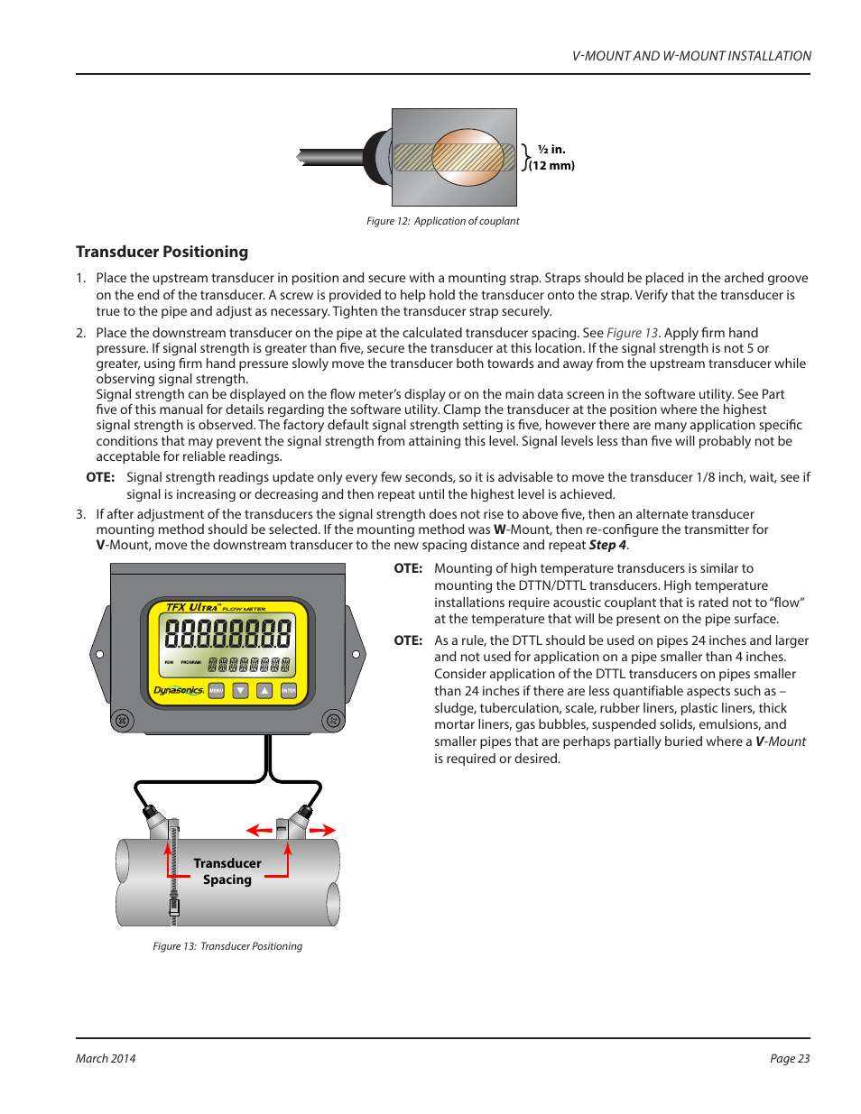 Dynasonics TFX Ultra Transit Time Flow Meters User Manual | Page 23 / 108