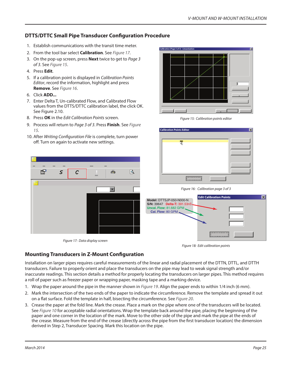 Mounting transducers in z-mount configuration | Dynasonics TFX Ultra Transit Time Flow Meters User Manual | Page 25 / 108