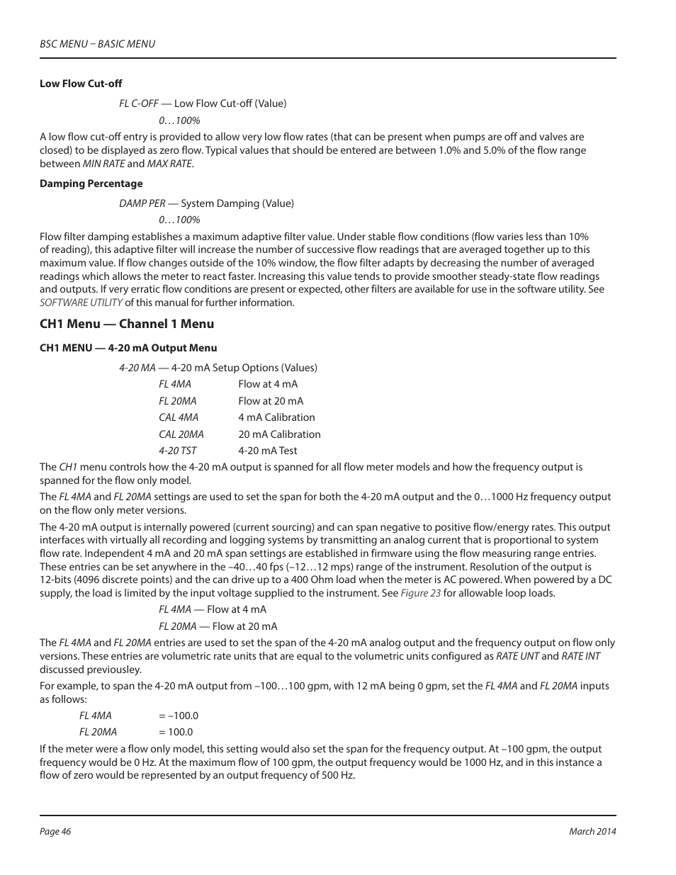 Dynasonics TFX Ultra Transit Time Flow Meters User Manual | Page 46 / 108