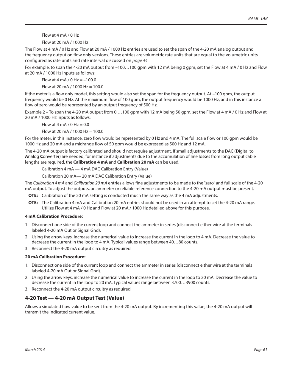 Dynasonics TFX Ultra Transit Time Flow Meters User Manual | Page 61 / 108