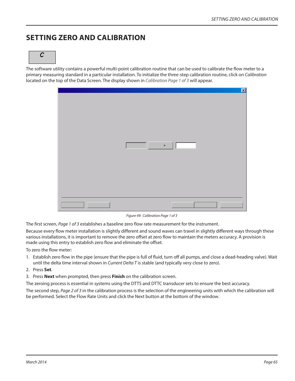 Setting zero and calibration | Dynasonics TFX Ultra Transit Time Flow Meters User Manual | Page 65 / 108