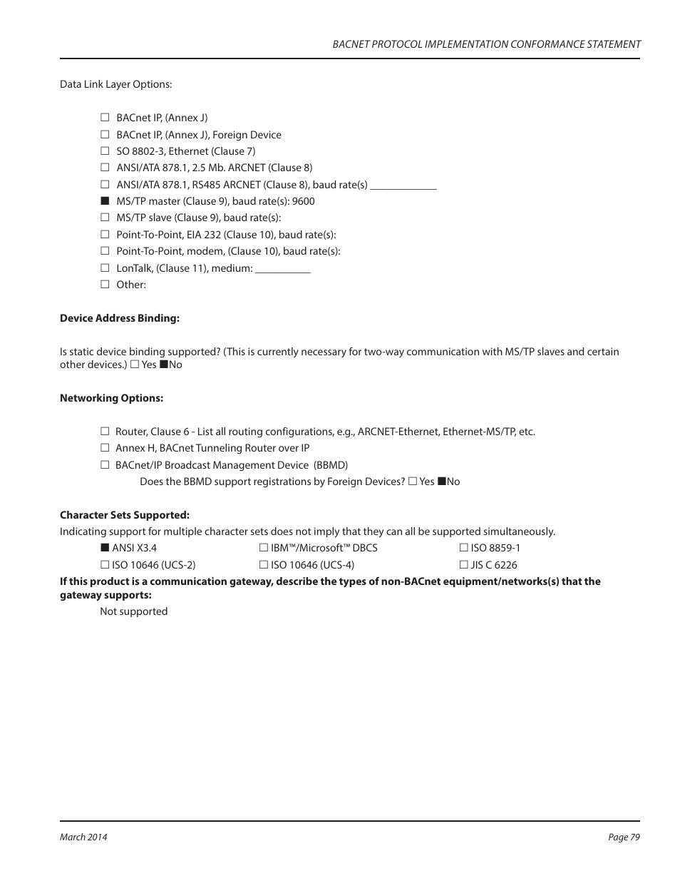 Dynasonics TFX Ultra Transit Time Flow Meters User Manual | Page 79 / 108