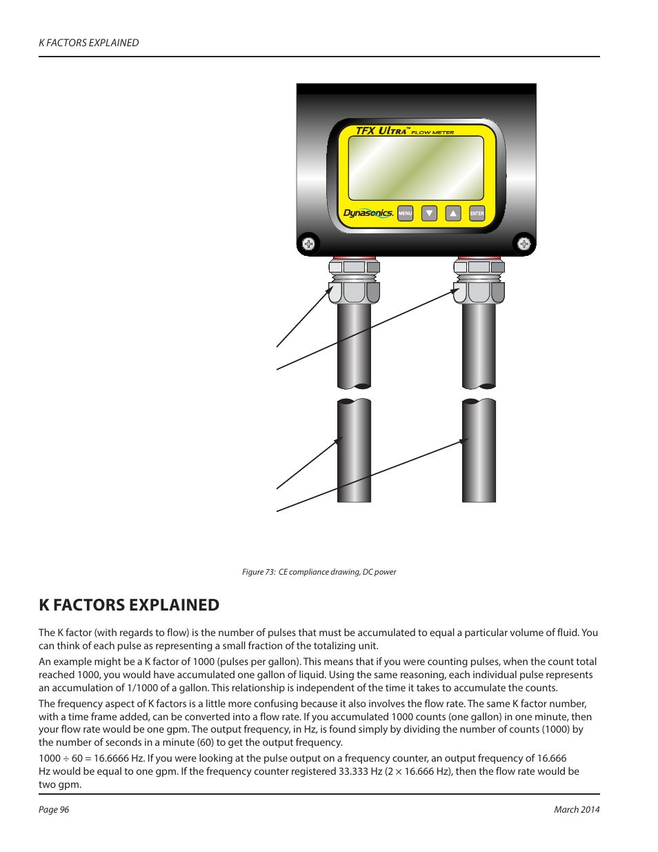 K factors explained | Dynasonics TFX Ultra Transit Time Flow Meters User Manual | Page 96 / 108