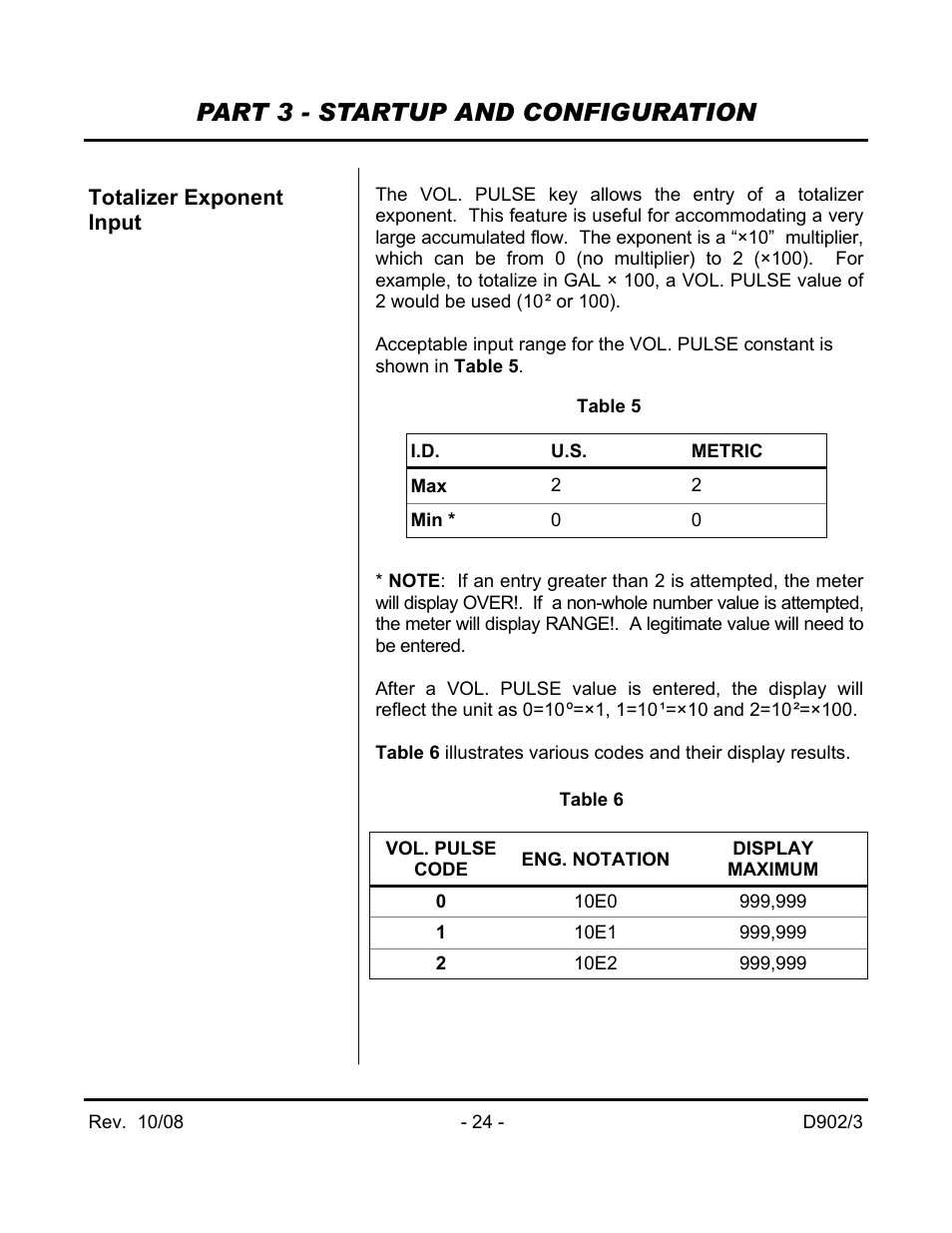 Part 3 - startup and configuration | Dynasonics 902_903 Series Portable Doppler Ultrasonic Flow Meter User Manual | Page 26 / 48