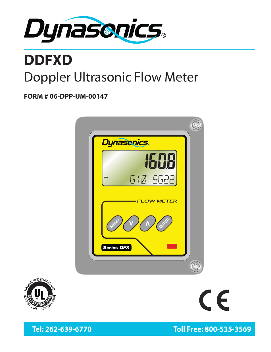 Dynasonics DDFXD Doppler Ultrasonic Flow Meter User Manual | 65 pages