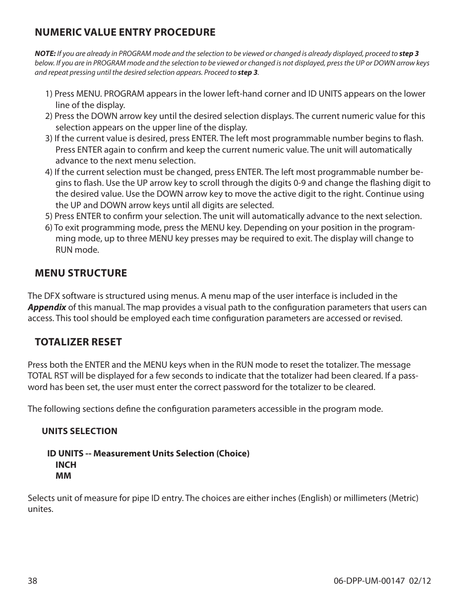 Dynasonics DDFXD Doppler Ultrasonic Flow Meter User Manual | Page 38 / 65