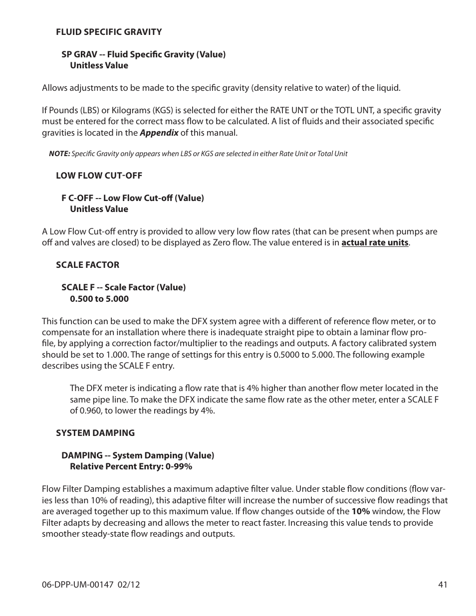 Dynasonics DDFXD Doppler Ultrasonic Flow Meter User Manual | Page 41 / 65