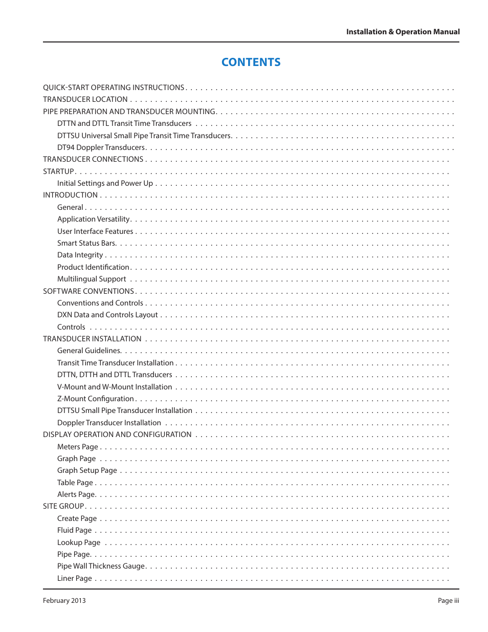 Dynasonics DXN Portable Ultrasonic Measurement System User Manual | Page 3 / 108