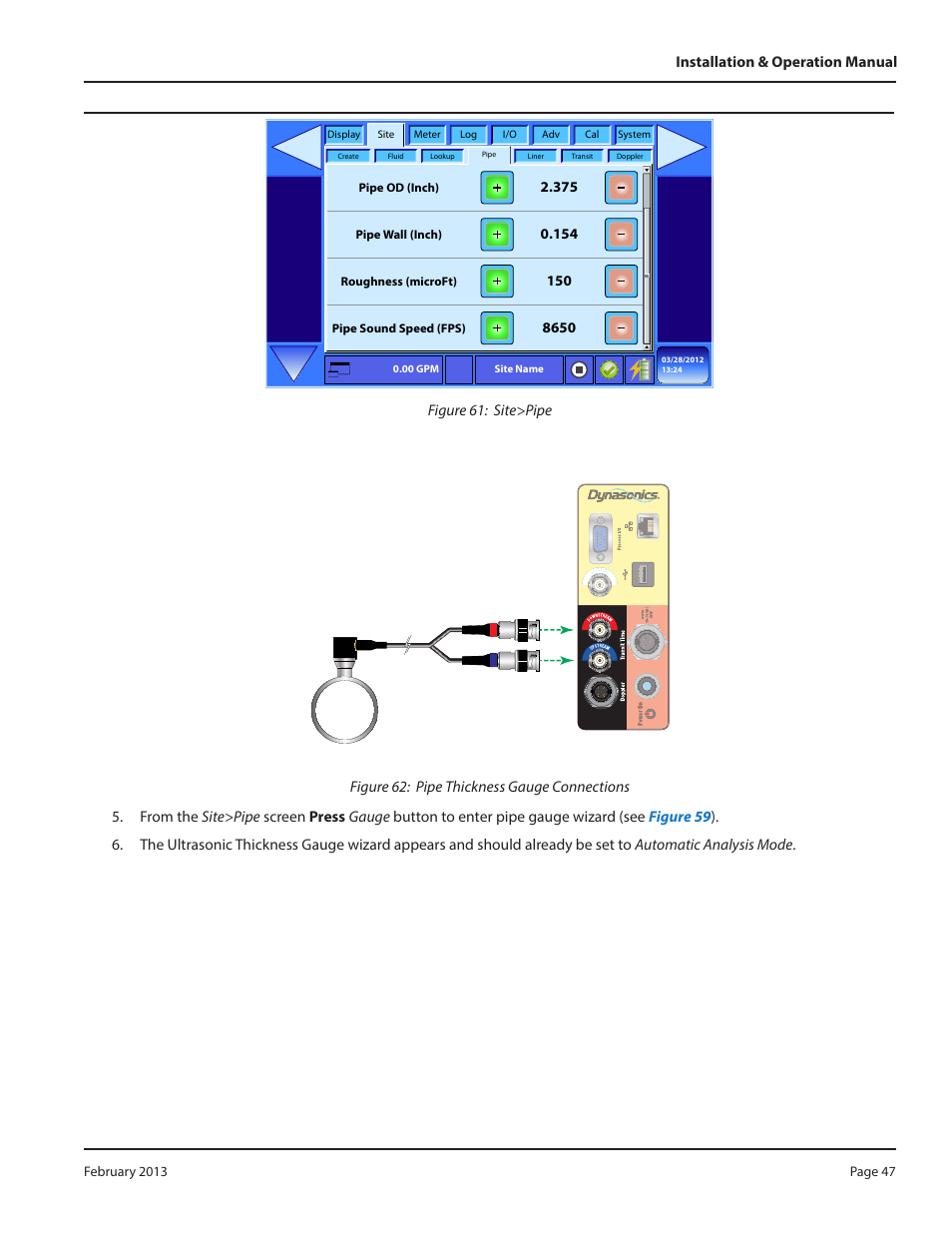 Dynasonics DXN Portable Ultrasonic Measurement System User Manual | Page 47 / 108
