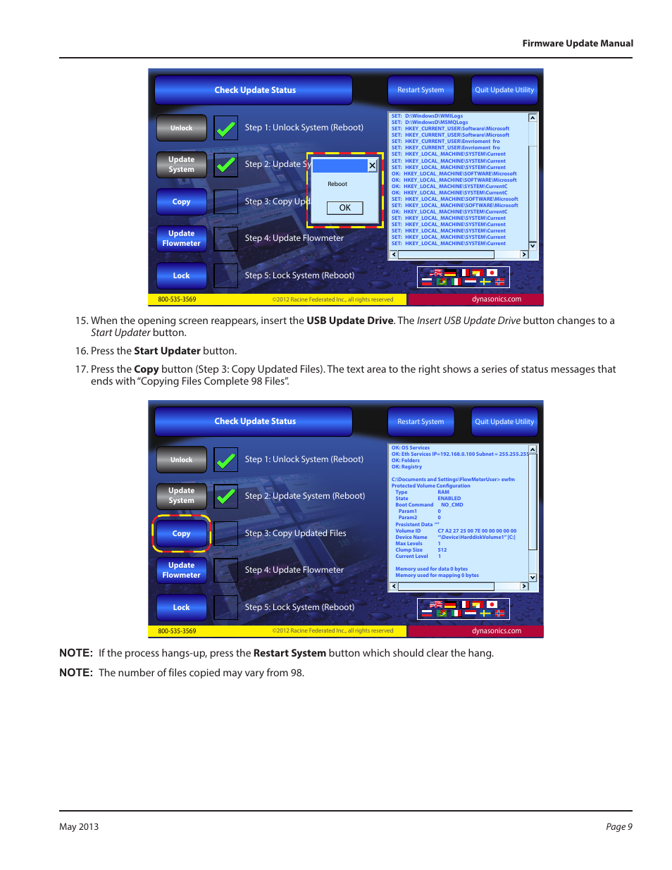Ordem & pr ogre sso | Dynasonics DXN Portable Ultrasonic Measurement System Firmware Update User Manual | Page 9 / 16