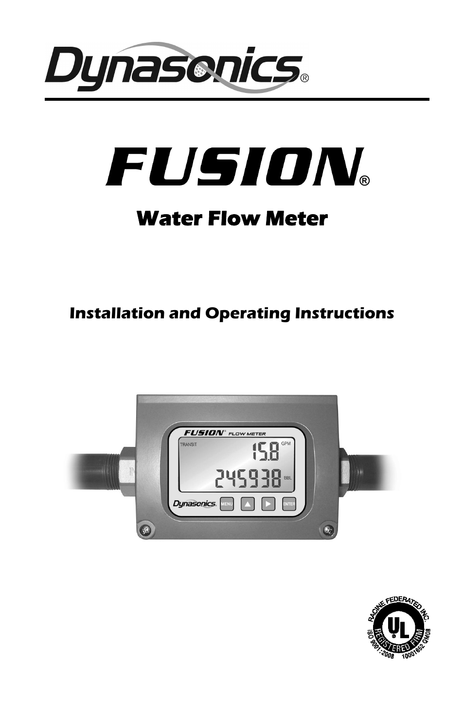 Dynasonics Fusion Water Flow Meter User Manual | 48 pages