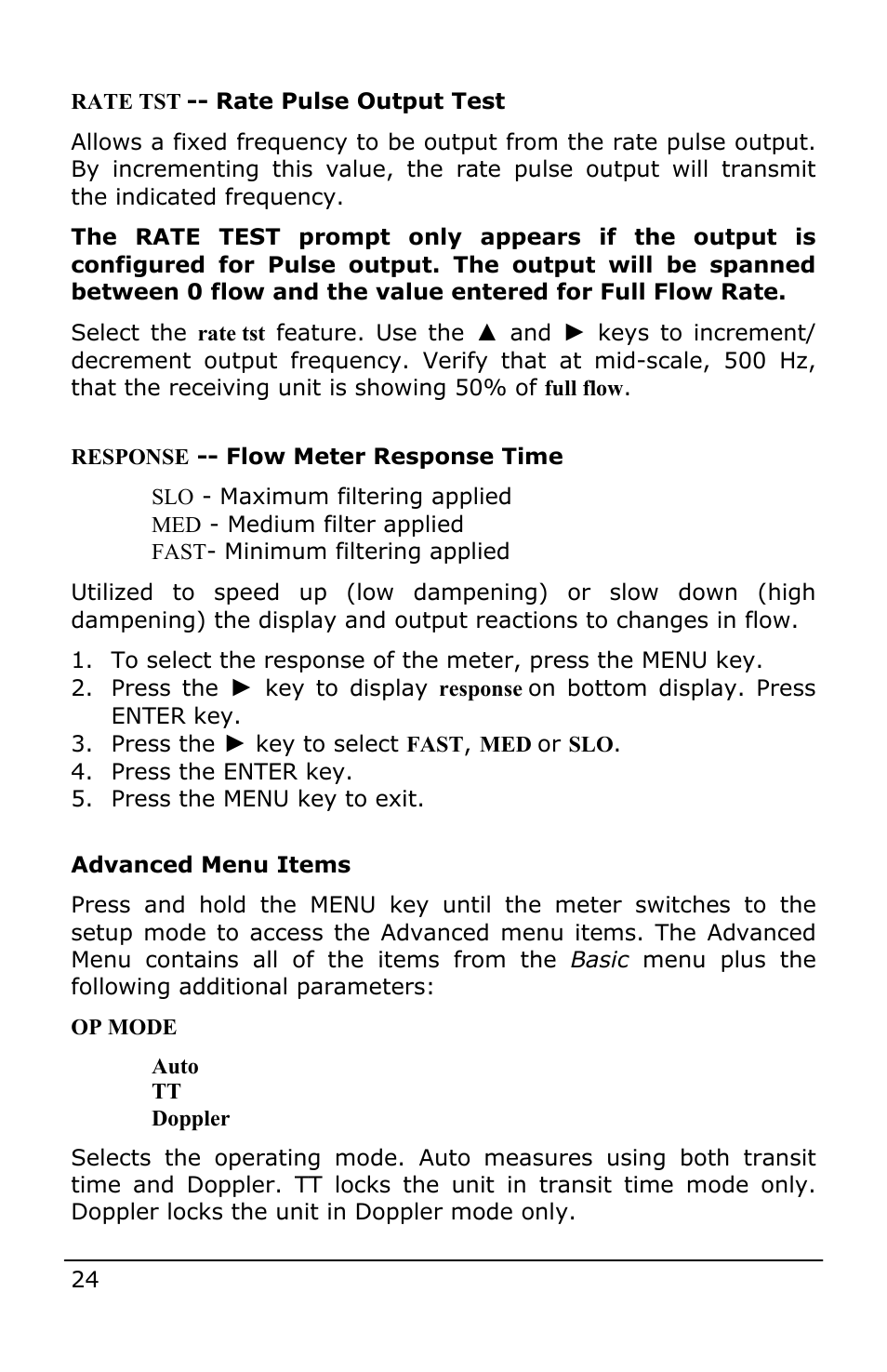 Dynasonics Fusion Water Flow Meter User Manual | Page 24 / 48