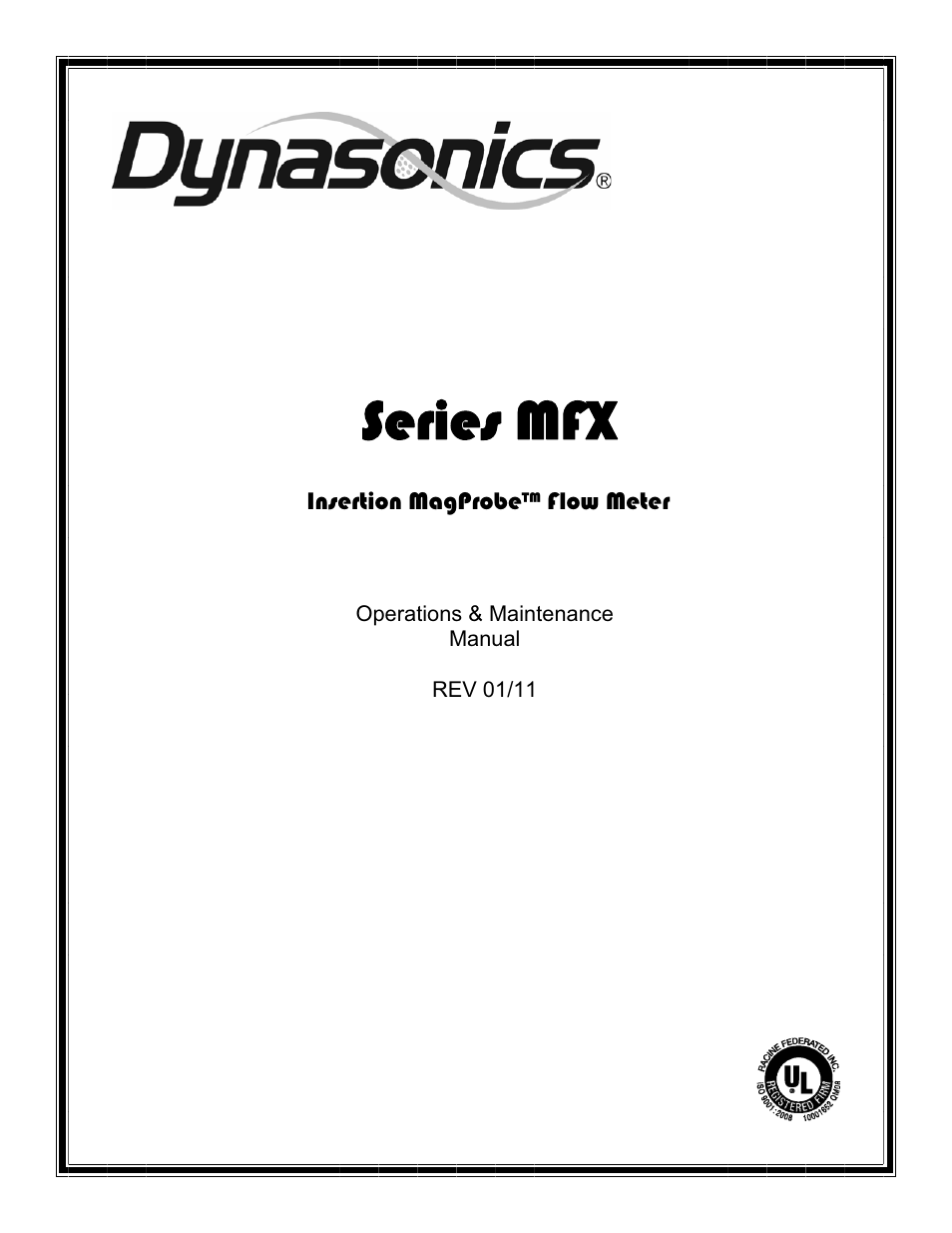 Dynasonics MFX Series Insertion MagProbe Flow Meter User Manual | 88 pages